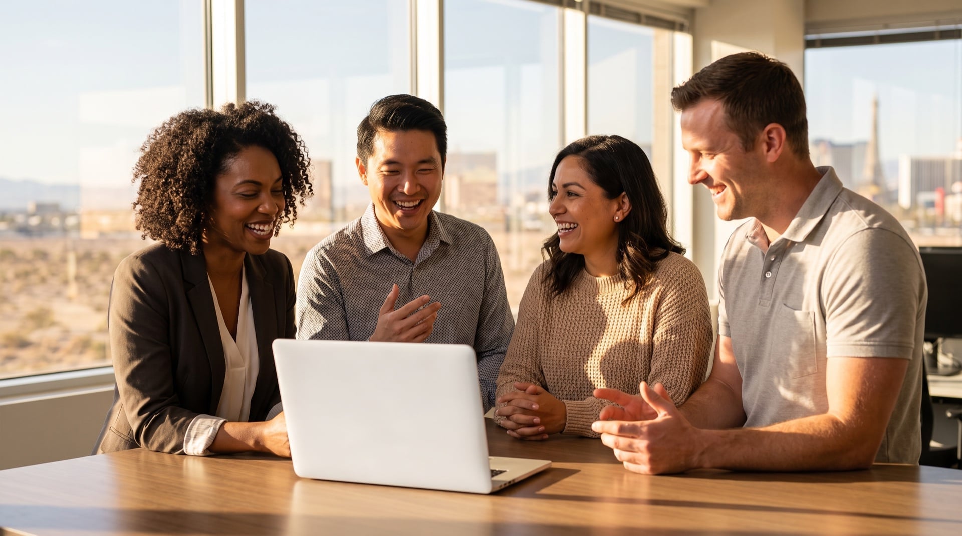 The Spectral Vision team collaborating in their Vancouver office
