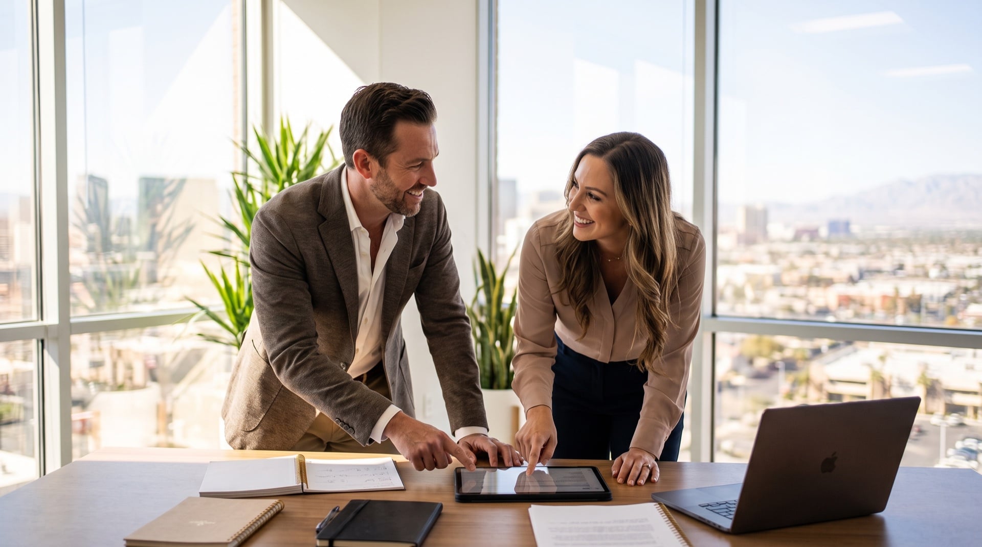 Business owners in an AI strategy session