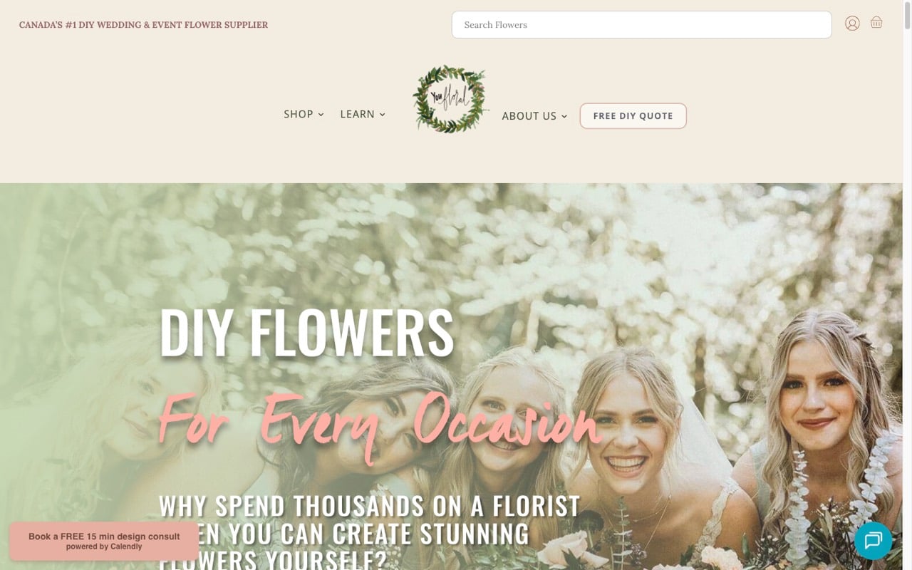 You Floral website built by Spectral Vision