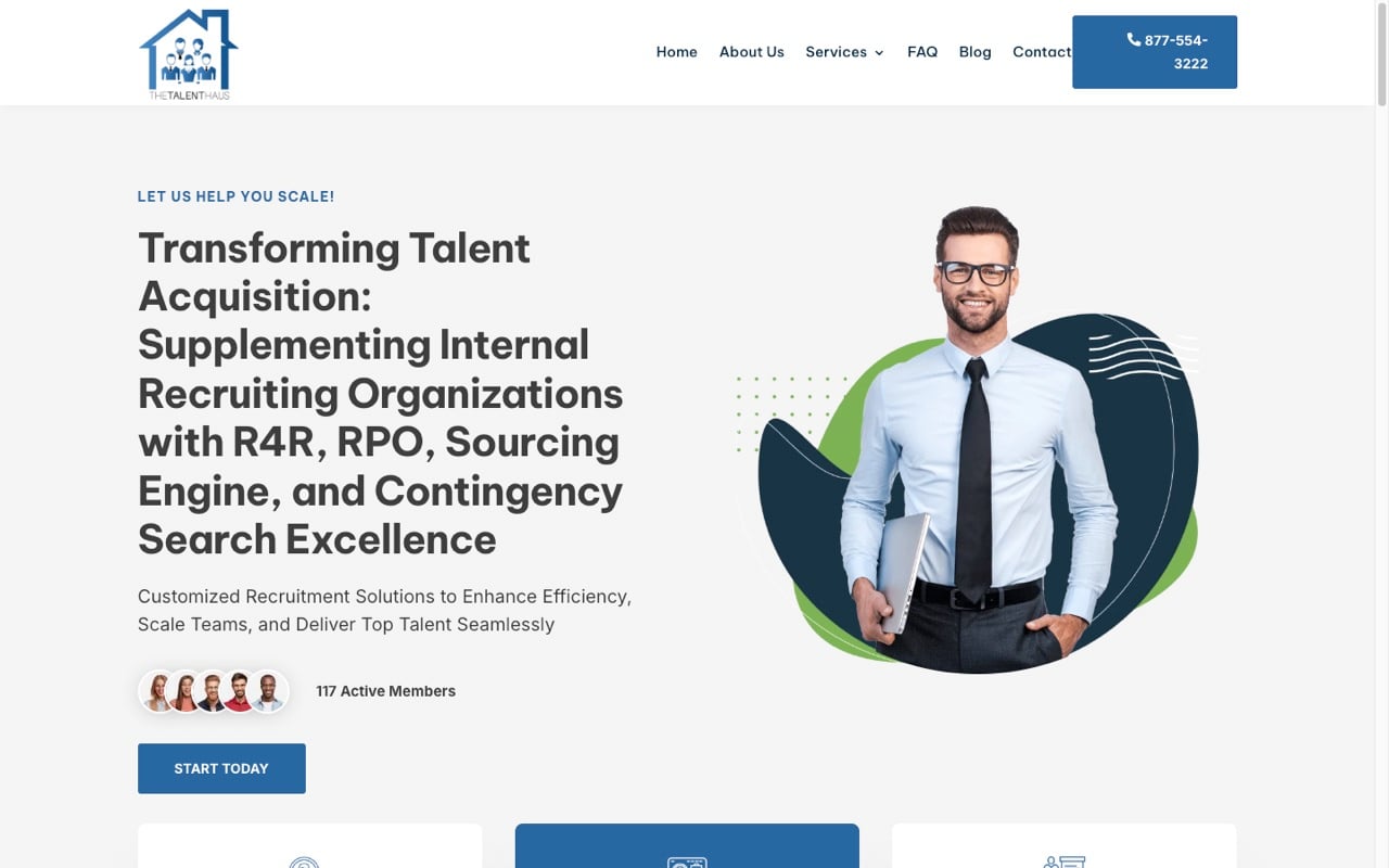 The TalentHaus website built by Spectral Vision