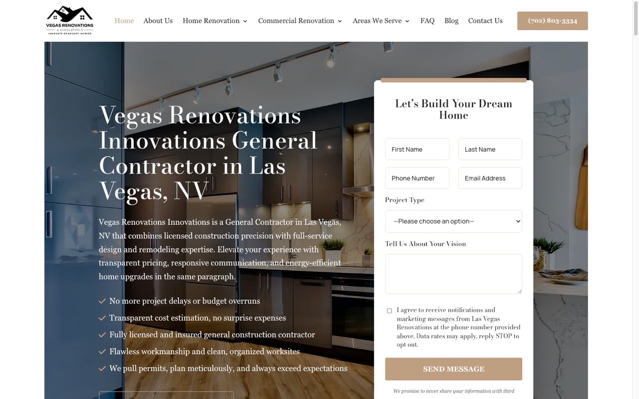 Vancouver Renovations Innovations website built by Spectral Vision