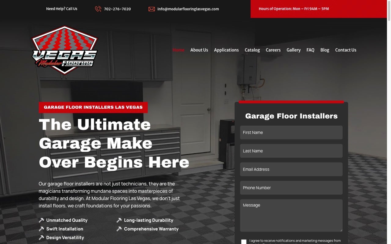 Modular Flooring Vancouver website built by Spectral Vision