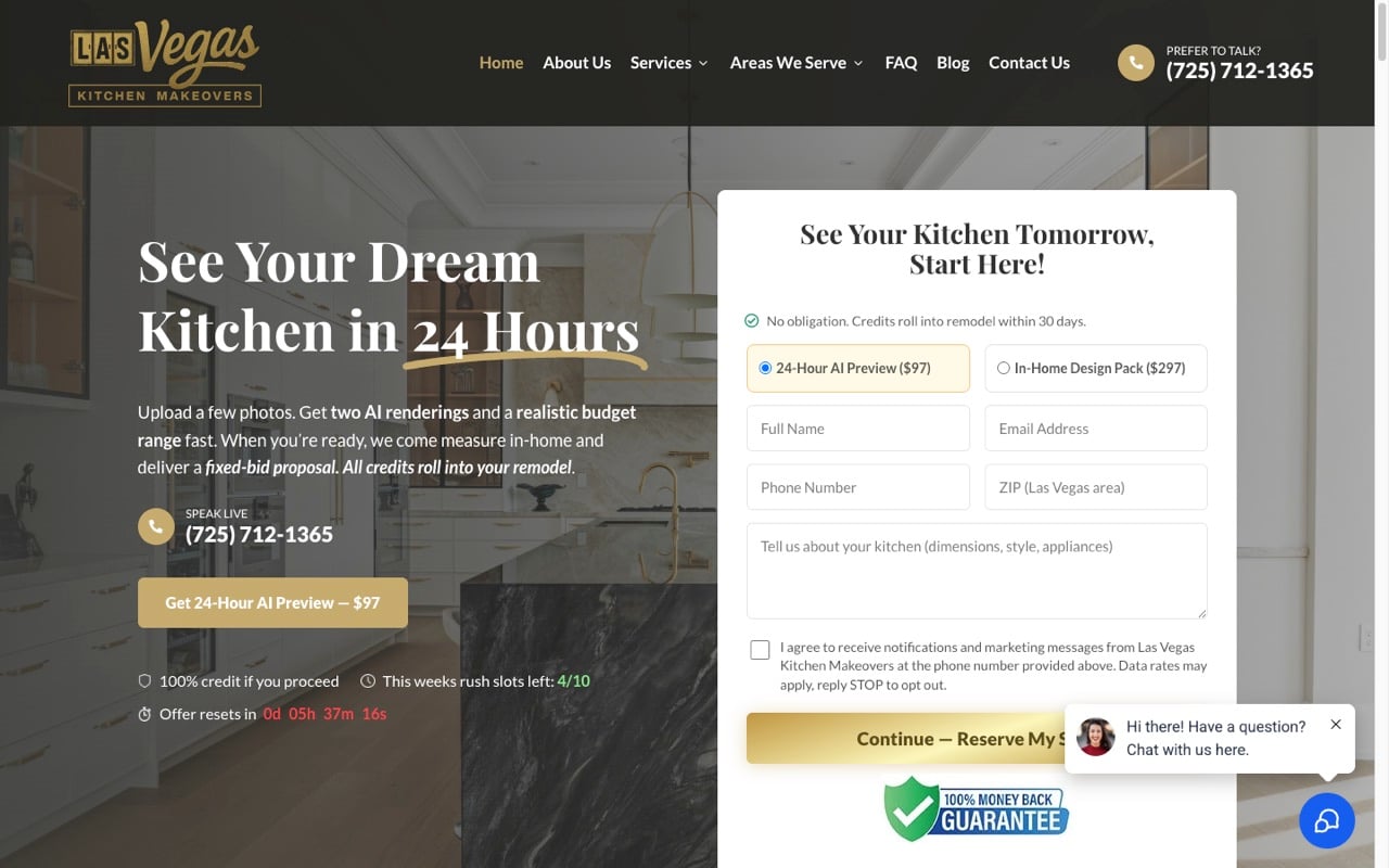 Vancouver Kitchen Makeovers website built by Spectral Vision