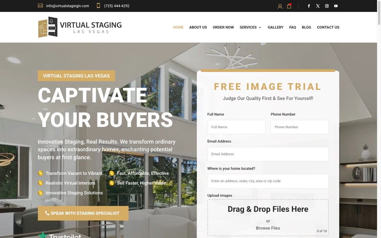Virtual Staging Vancouver website built by Spectral Vision