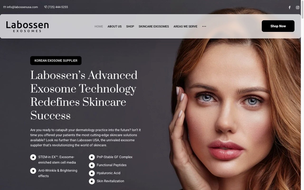 Labossen Exosomes Canada website built by Spectral Vision