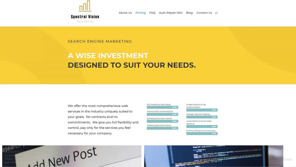 Spectral Vision Website Pricing Guide Vancouver